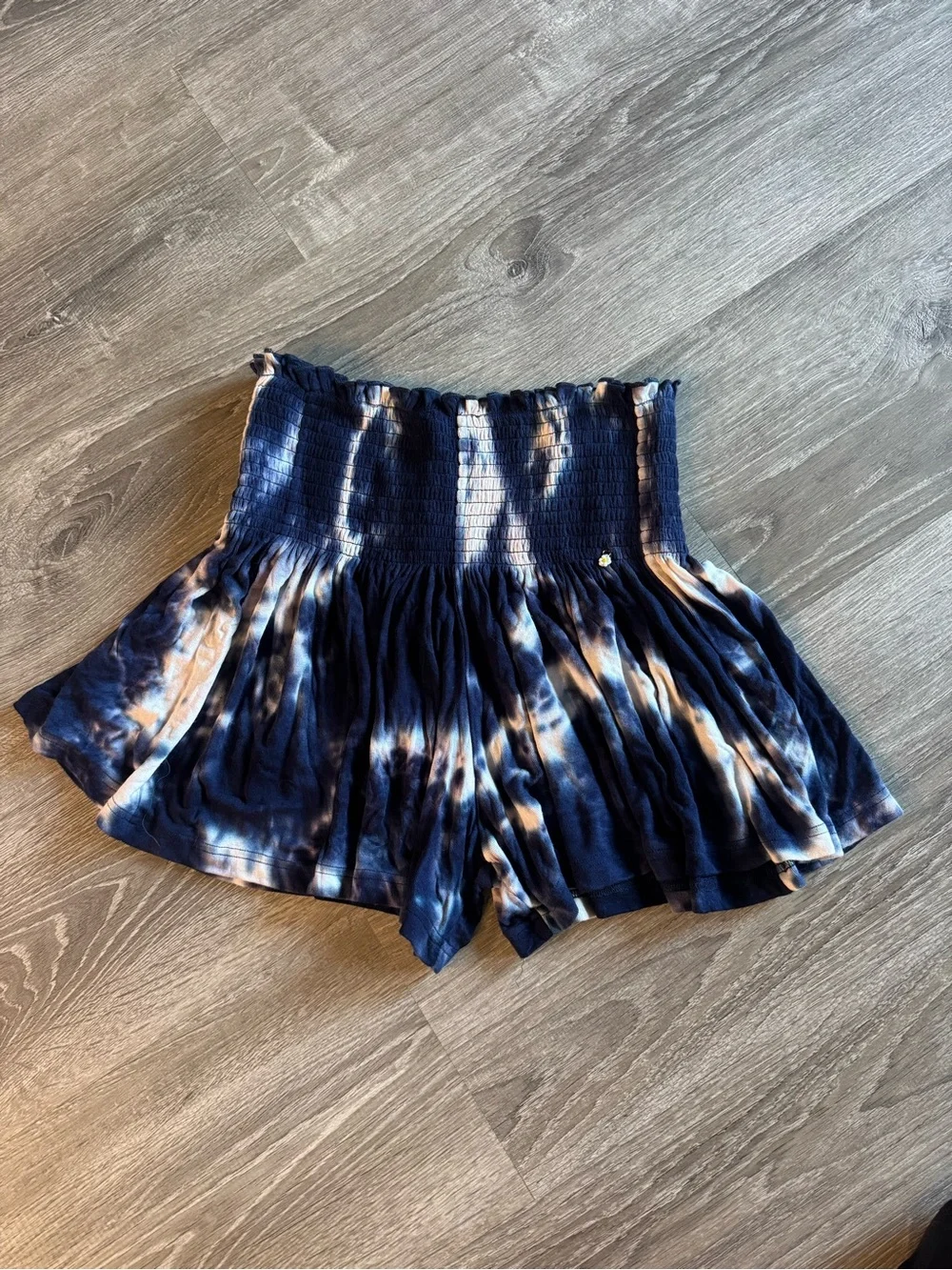 Tie-Dye Smocked Waist Boho Shorts